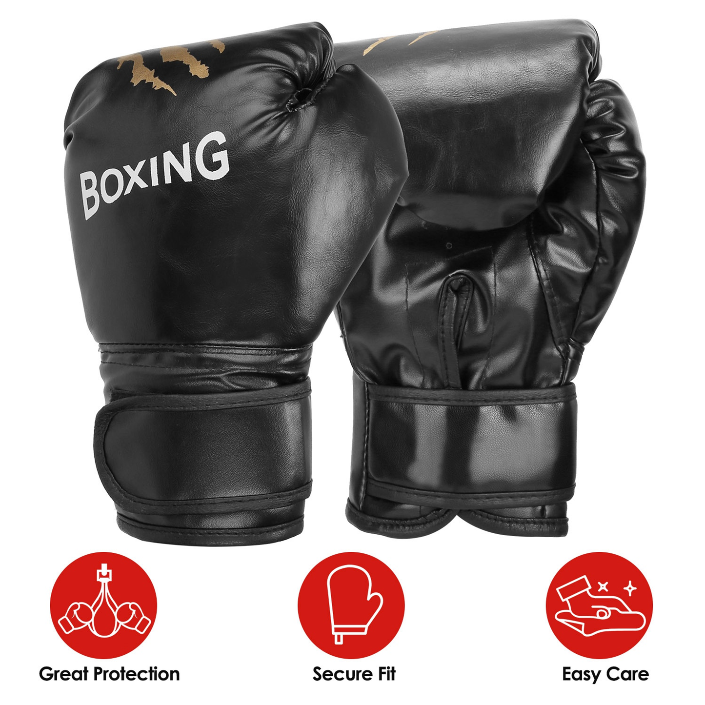 Adult Boxing Gloves, PU Leather