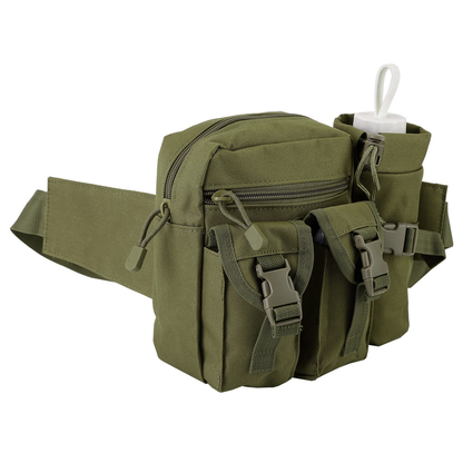 Tactical Waist Bag with 5 Pockets & Bottle Holder