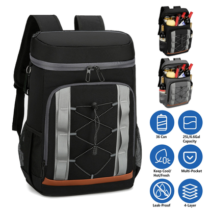 36-Can Leakproof Insulated Cooler Backpack
