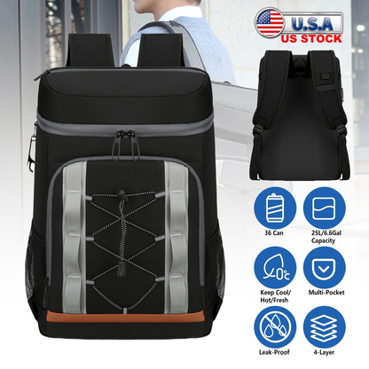 36-Can Leakproof Insulated Cooler Backpack