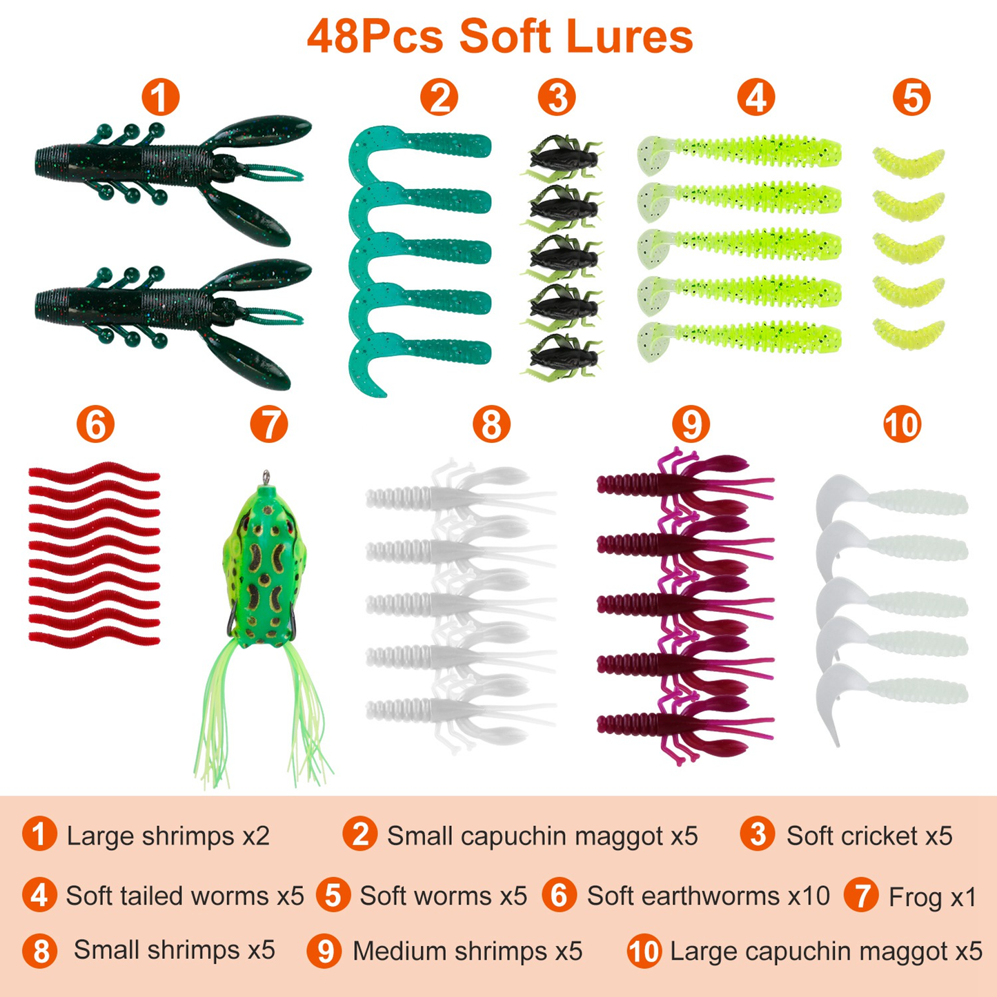 383-Piece Fishing Lures Tackle Box Kit