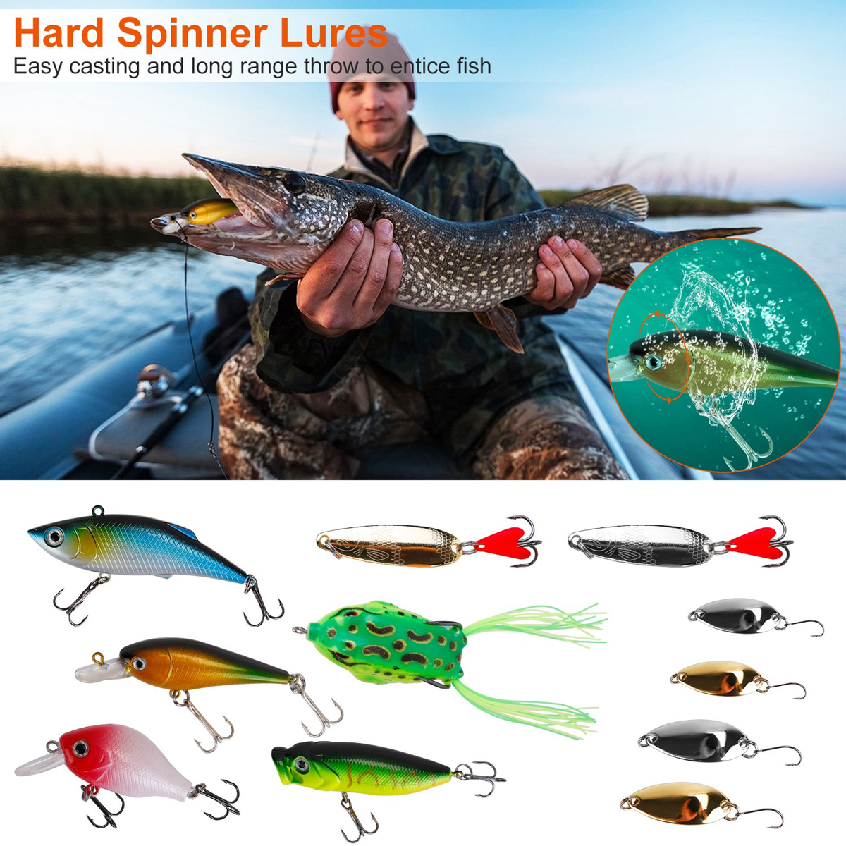 383-Piece Fishing Lures Tackle Box Kit