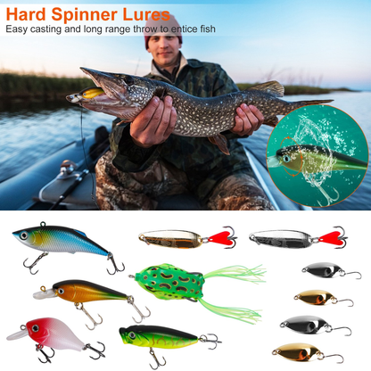 383-Piece Fishing Lures Tackle Box Kit