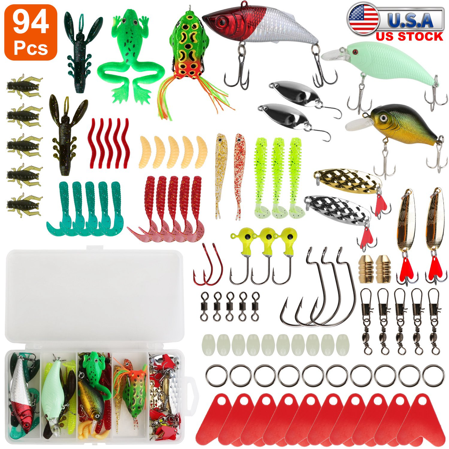 94-Piece Fishing Lures Kit