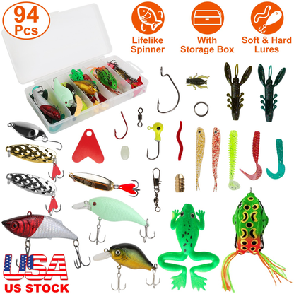 94-Piece Fishing Lures Kit