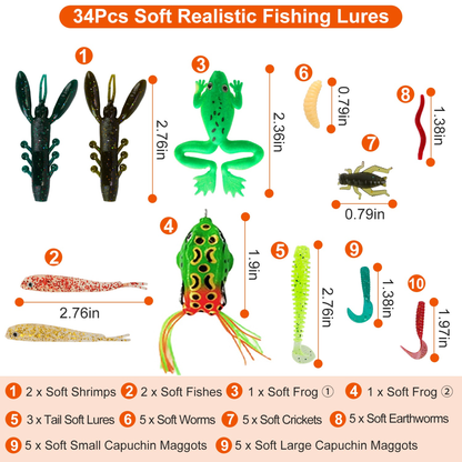 94-Piece Fishing Lures Kit