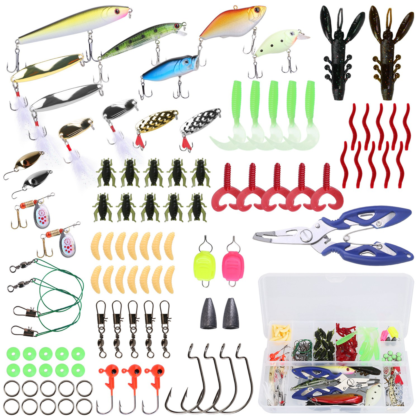 101-Piece Fishing Lures Tackle Kit