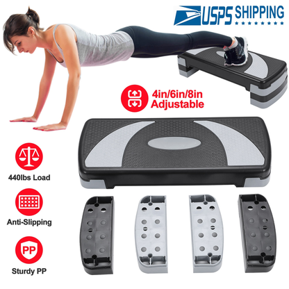 32-Inch Adjustable Aerobic Fitness Stepper