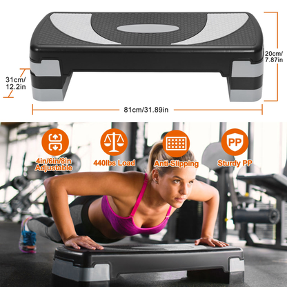 32-Inch Adjustable Aerobic Fitness Stepper