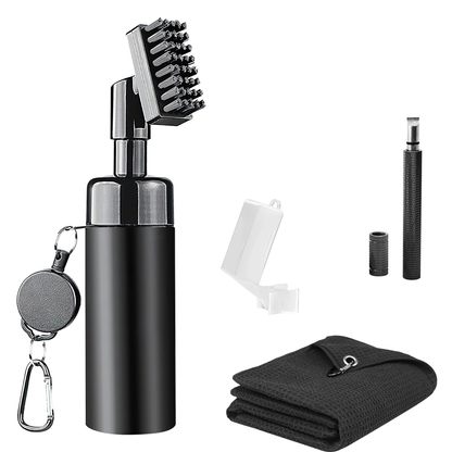 3-in-1 Golf Club Cleaning Kit with Groove Sharpener