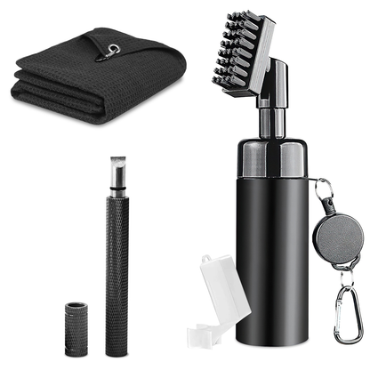 3-in-1 Golf Club Cleaning Kit with Groove Sharpener