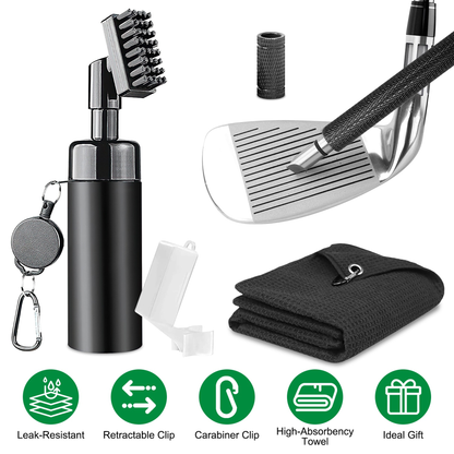 3-in-1 Golf Club Cleaning Kit with Groove Sharpener