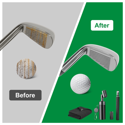3-in-1 Golf Club Cleaning Kit with Groove Sharpener