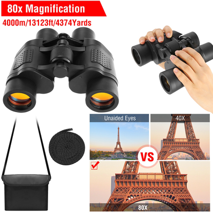 Portable HD Binoculars with FMC Lens, Low Light