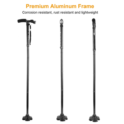 Foldable Walking Cane with 6 LED Lights