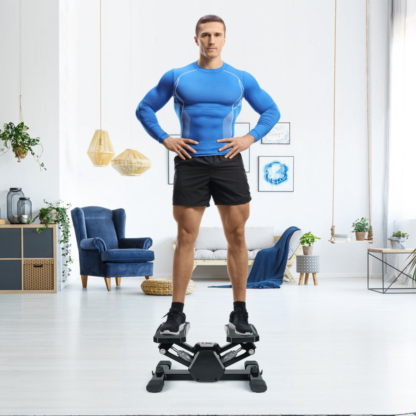Mini Stair Stepper with Resistance Bands