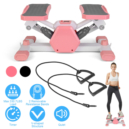 Mini Stair Stepper with Resistance Bands