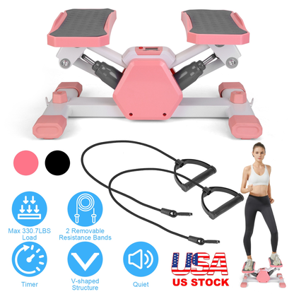 Mini Stair Stepper with Resistance Bands