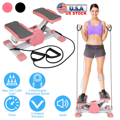 Mini Stair Stepper with Resistance Bands