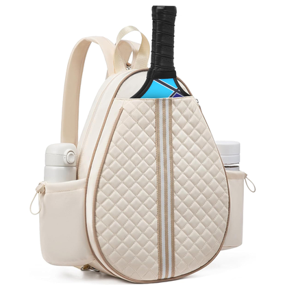 Pickleball Sling Bag with 7 Compartments - Beige