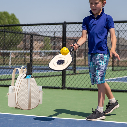 Pickleball Sling Bag with 7 Compartments - Beige