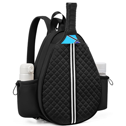 Pickleball Sling Bag with 7 Compartments - Black