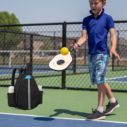 Pickleball Sling Bag with 7 Compartments - Black