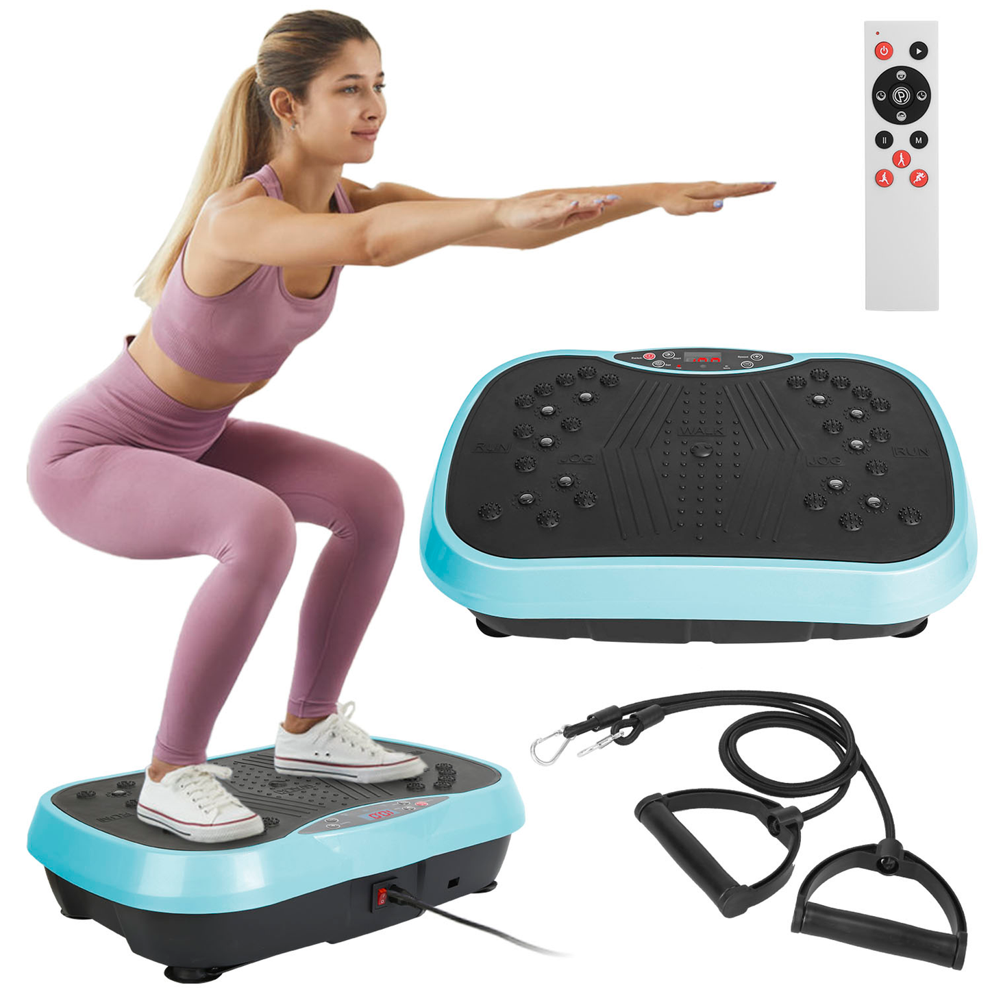 Vibration Exercise Plate Machine - Blue