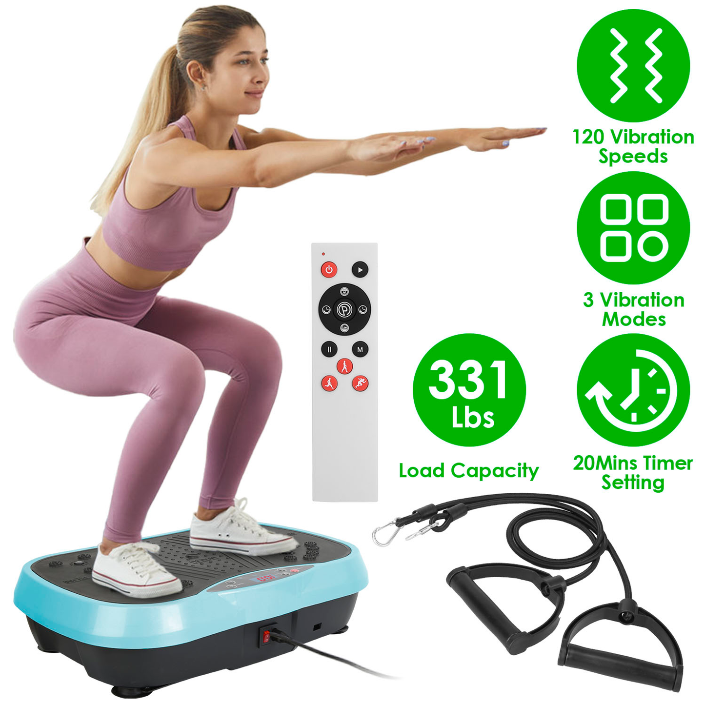Vibration Exercise Plate Machine - Blue