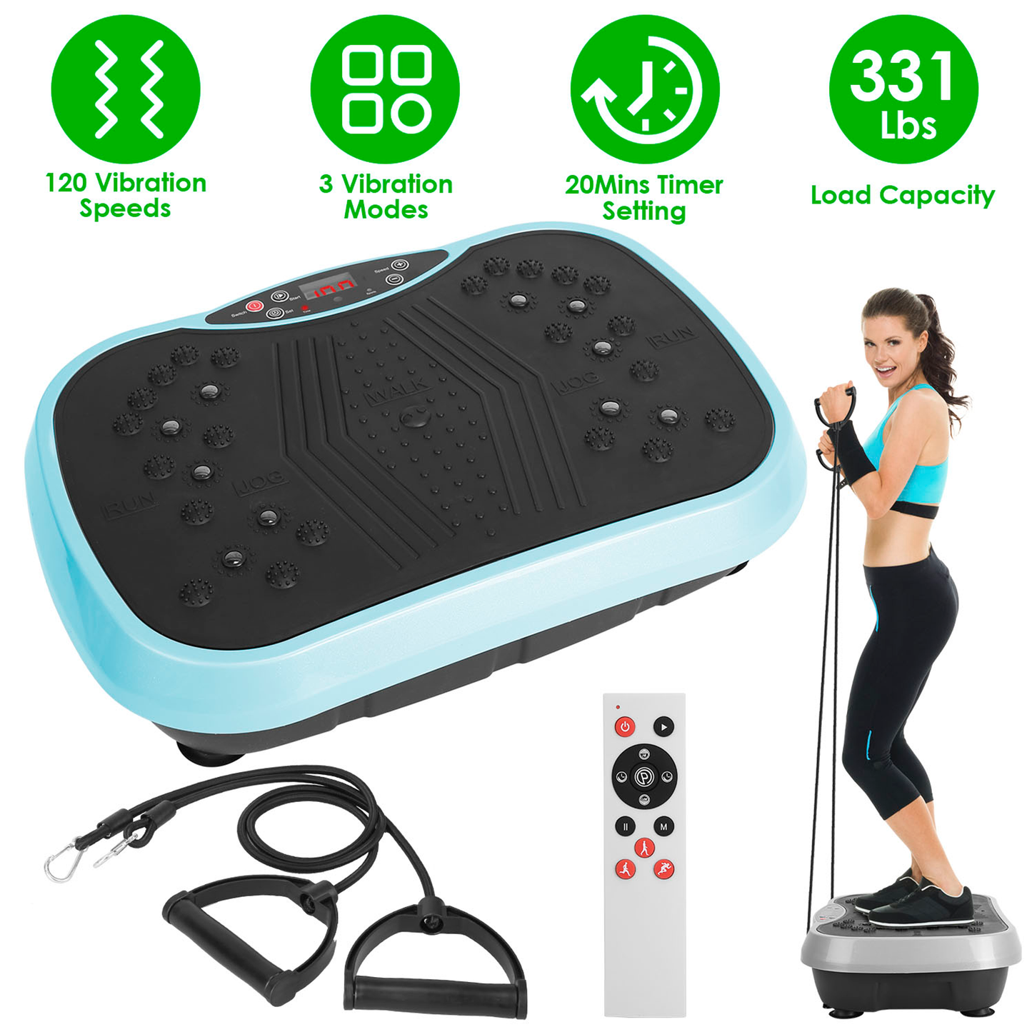 Vibration Exercise Plate Machine - Blue