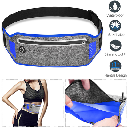 Reflective Running Belt Waist Pouch for Phone - Blue