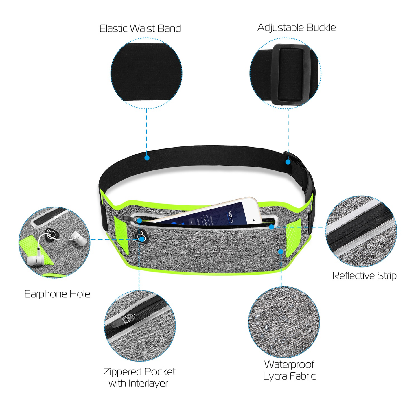 Slim Elastic Running Belt Waist Pack