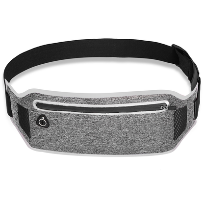 Sport Waist Bag Running Belt with Reflective Strip - Silver