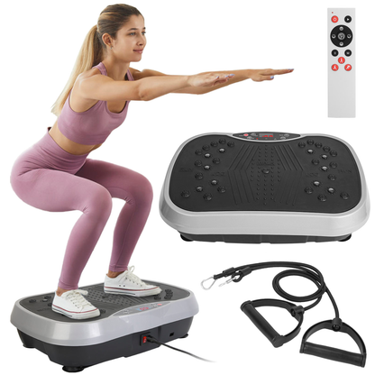 Vibration Exercise Machine with Resistance Bands