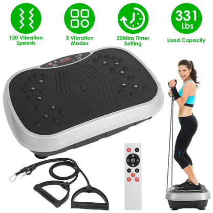 Vibration Exercise Machine with Resistance Bands
