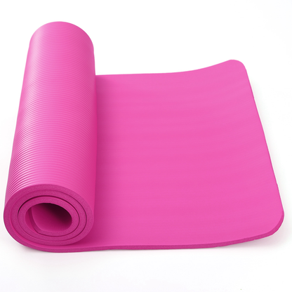 Thick Yoga Mat 0.6-Inch NBR Non-Slip Pink