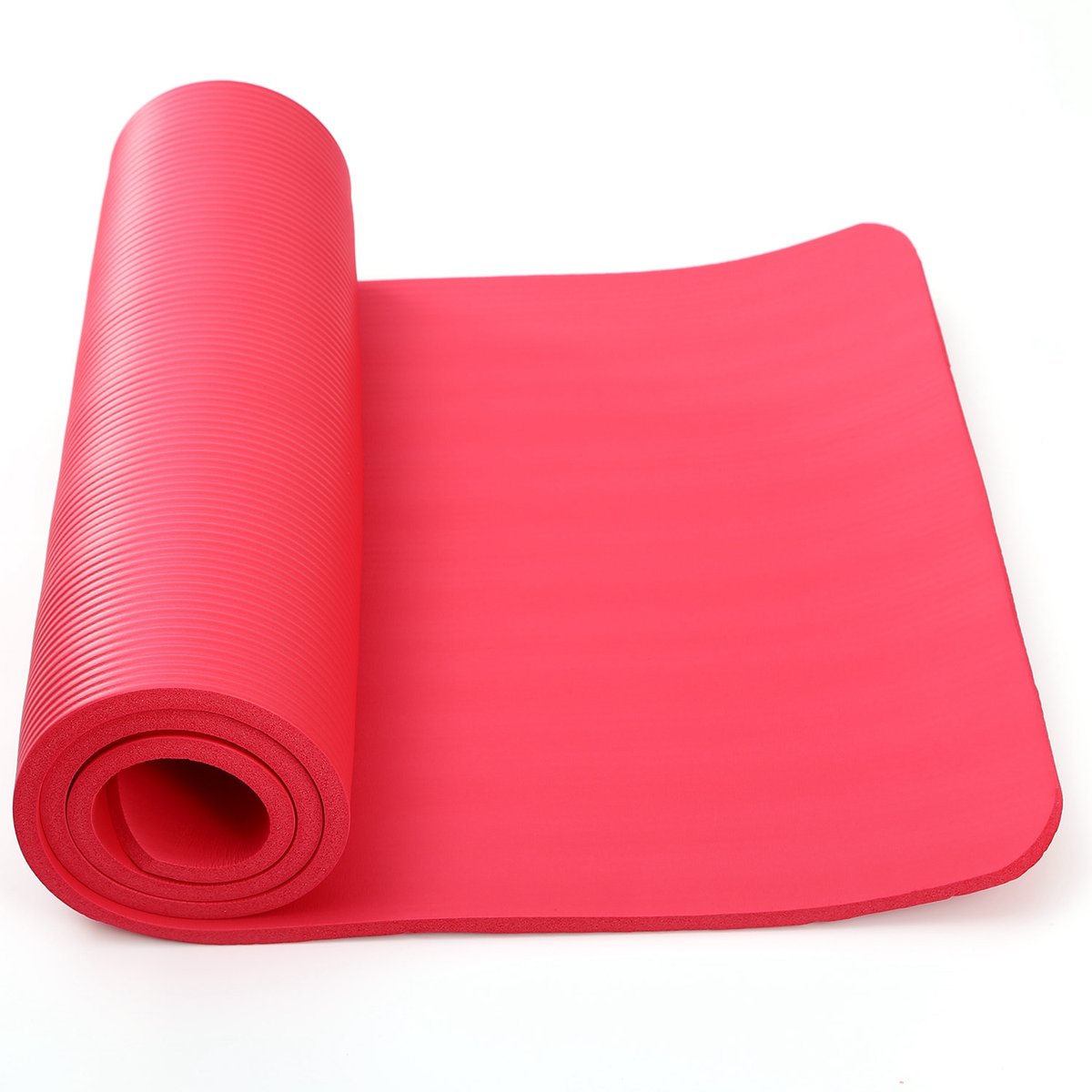 Thick Yoga Mat 0.6-Inch NBR Non-Slip Red