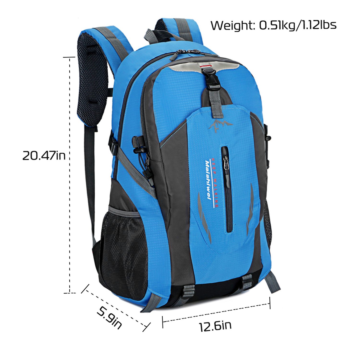 36L Outdoor Hiking Backpack, Multi-Compartment