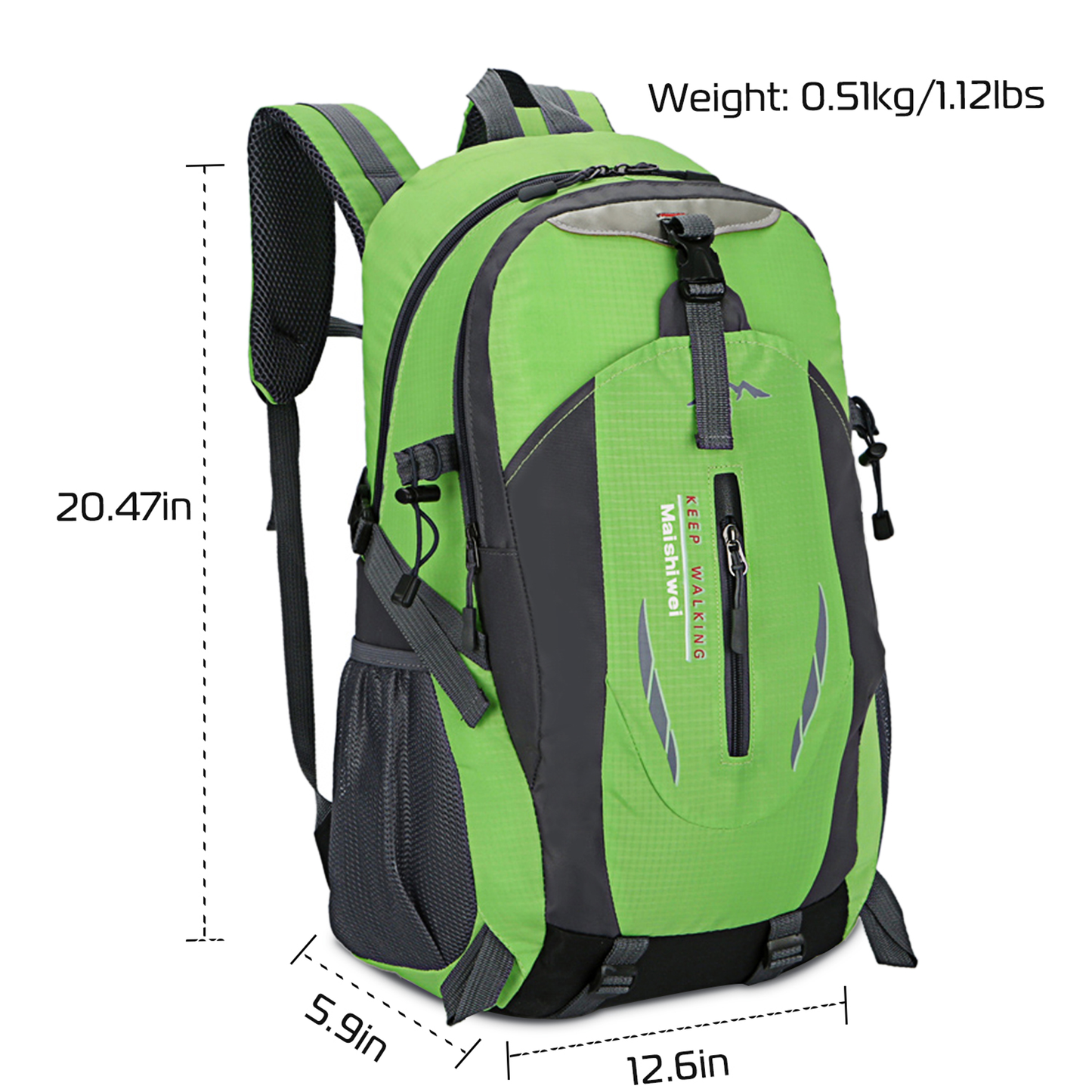 36L Outdoor Hiking Backpack, Multi-Compartment