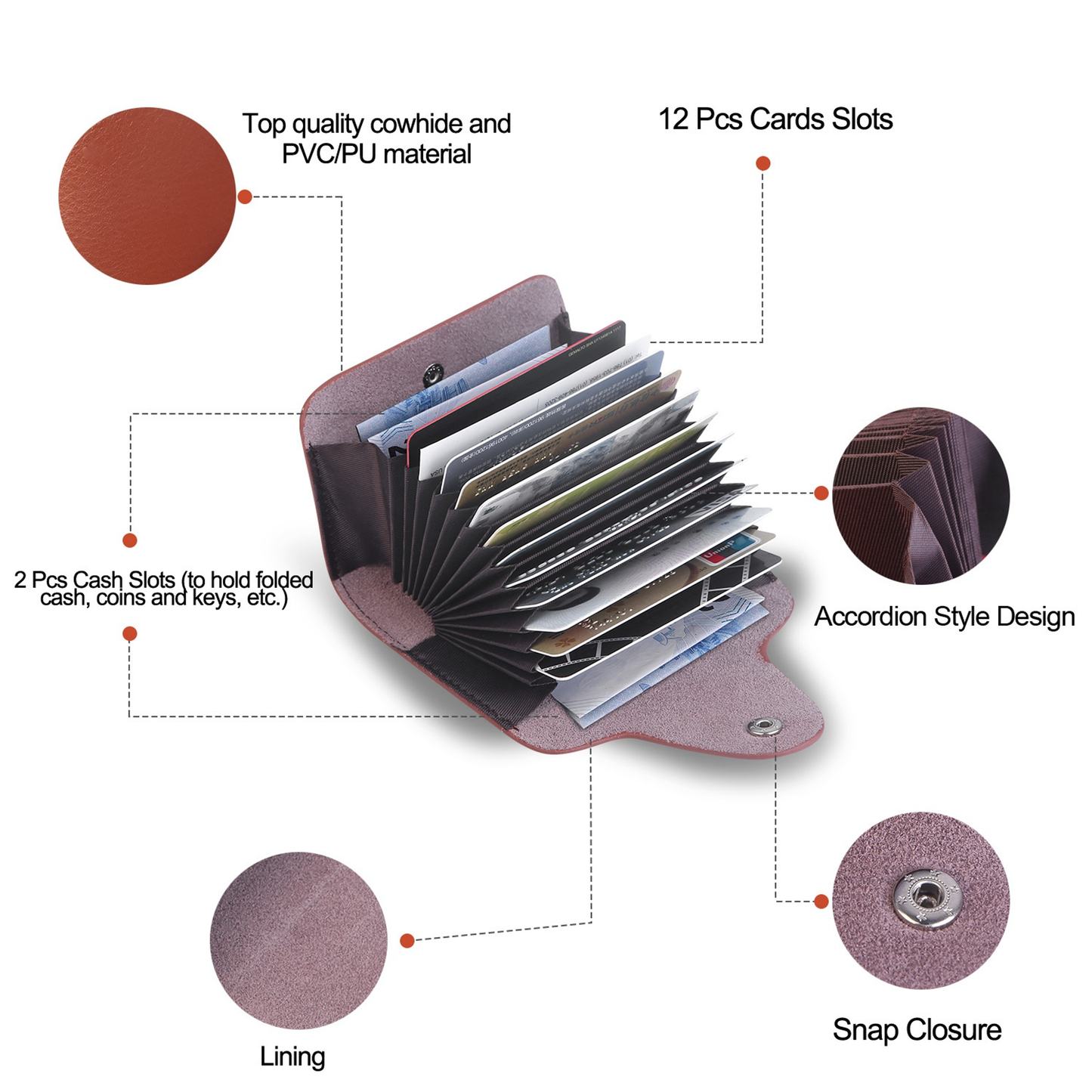 Slim Leather Credit Card Holder Wallet
