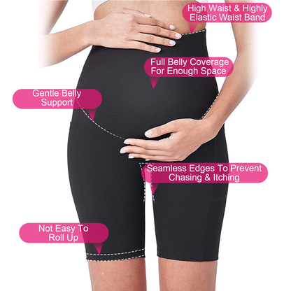 Maternity Yoga Shorts with Side Pockets