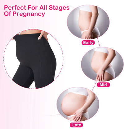 Maternity Yoga Shorts with Side Pockets
