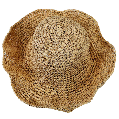 Ladies Foldable Straw Sun Hat