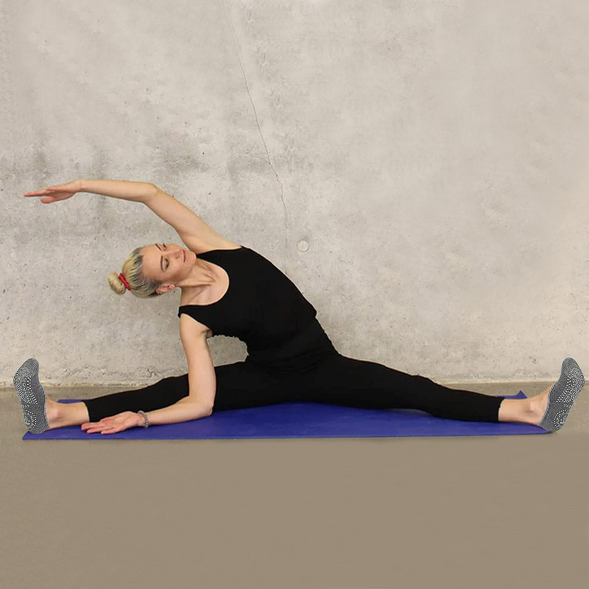 Women's Non-Slip Yoga Socks, 6 Pairs