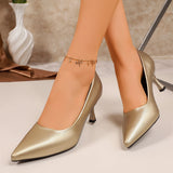 Women Sequined Pointed Toe Thin High Heels for Evening Party
