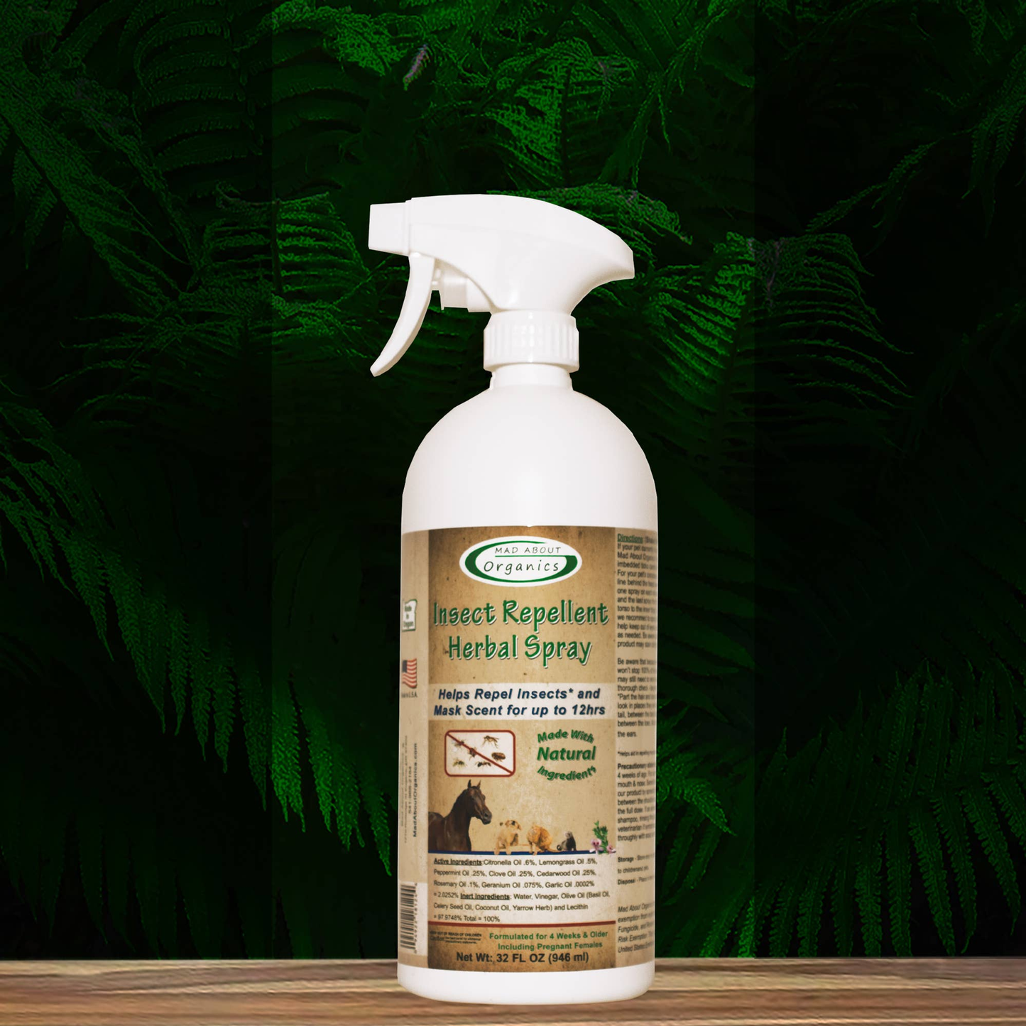 Organic Herbal Insect Repellent Spray