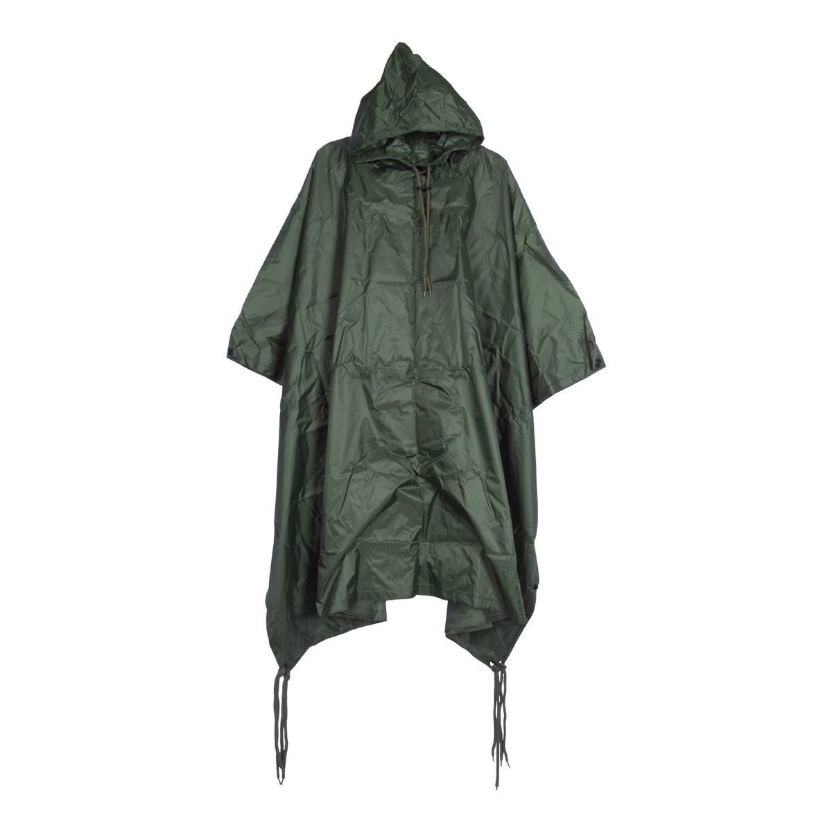 Bison Ripstop Poncho with Drawstring Hood