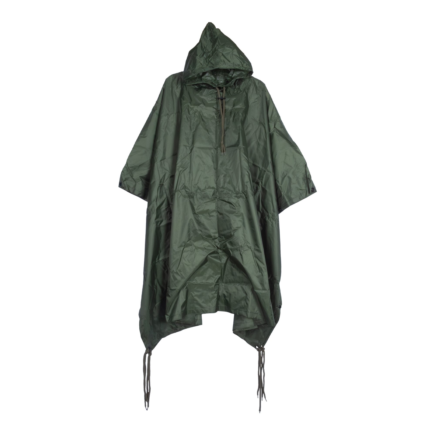 Bison Ripstop Poncho with Drawstring Hood