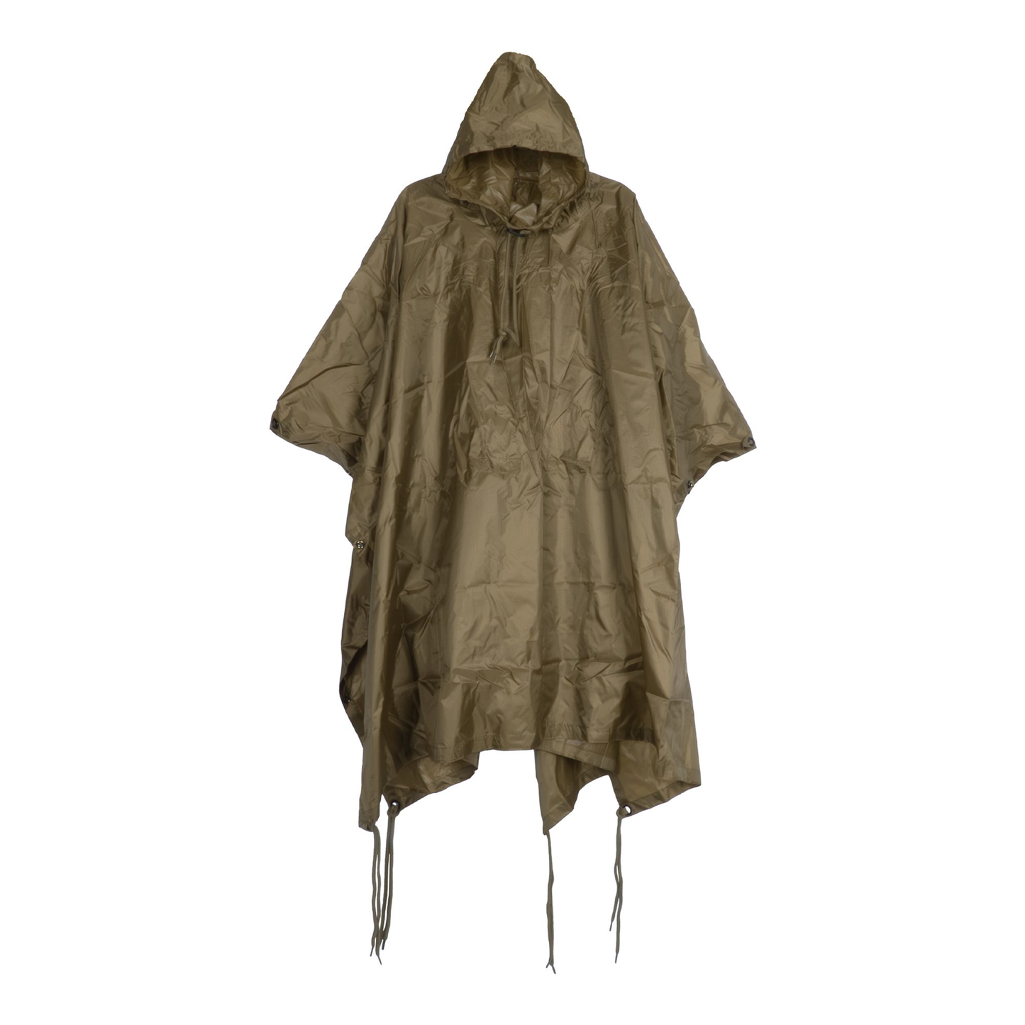 Bison Ripstop Poncho with Drawstring Hood