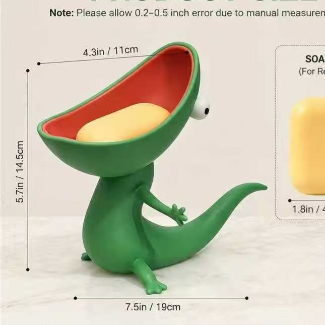 3D Printed Lizard Soap Holder Decorative Cartoon Ornament